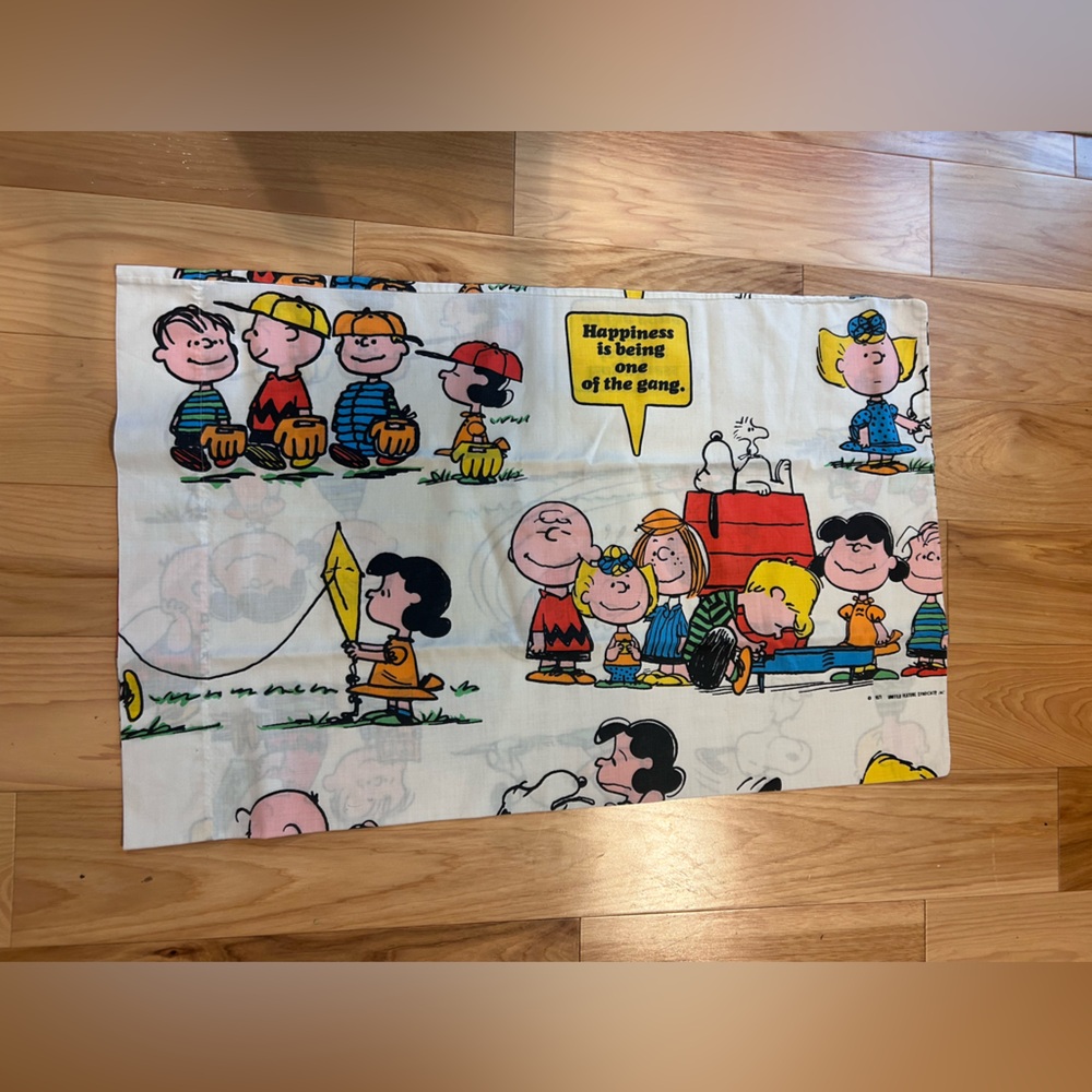 70’s Peanuts Charlie Brown Pillow case - Picture 3 of 5